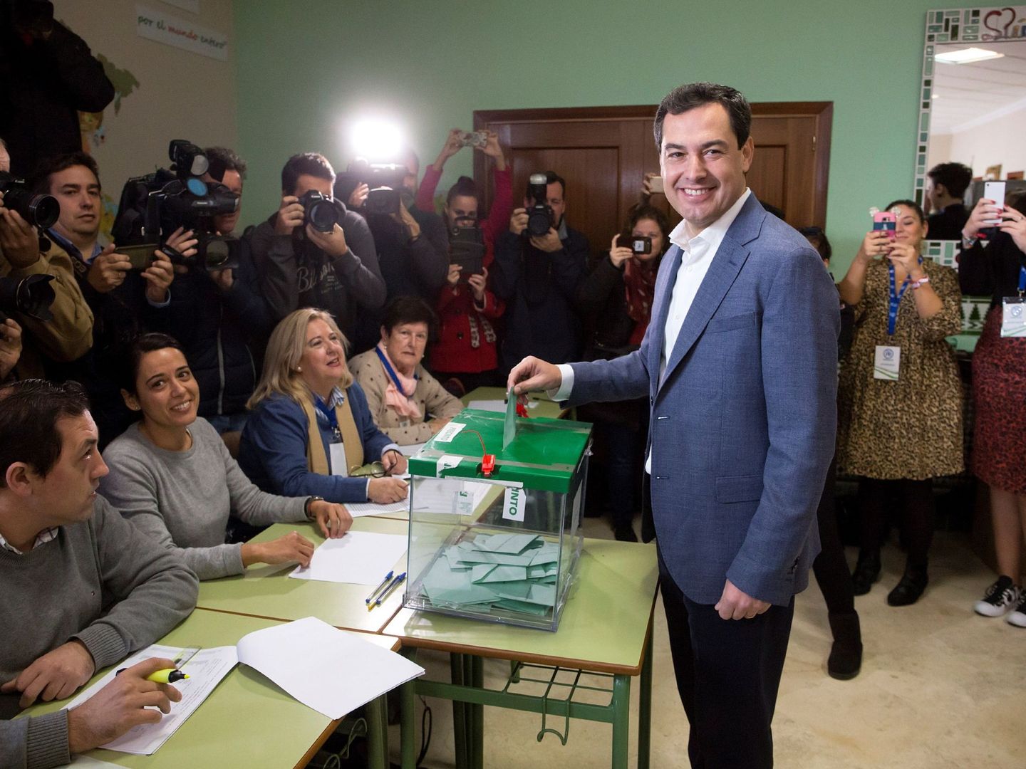 El candidato a la Junta de Andalucía por el Partido Popular (PP), Juanma Moreno. (EFE)