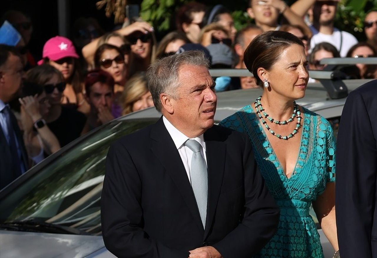 Markos Nomikos y Victoria de Borbón-Dos Sicilias. (Europa Press)
