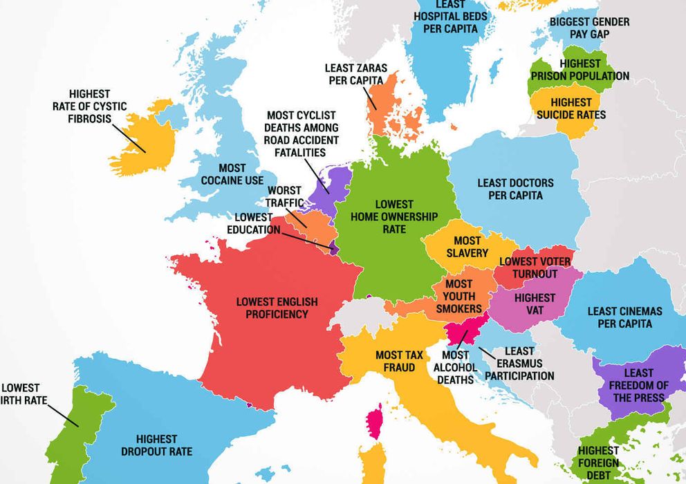 Foto: Lo peor de cada país europeo, según un listado de Thrillist