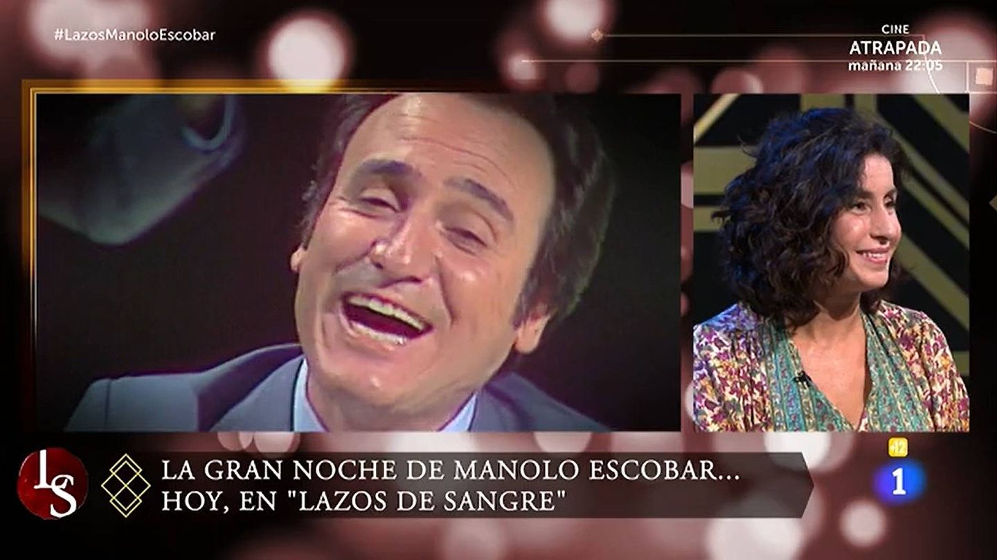 Vanessa García, hija de Manolo Escobar, durante 'Lazos de Sangre' en TVE. (Cortesía)