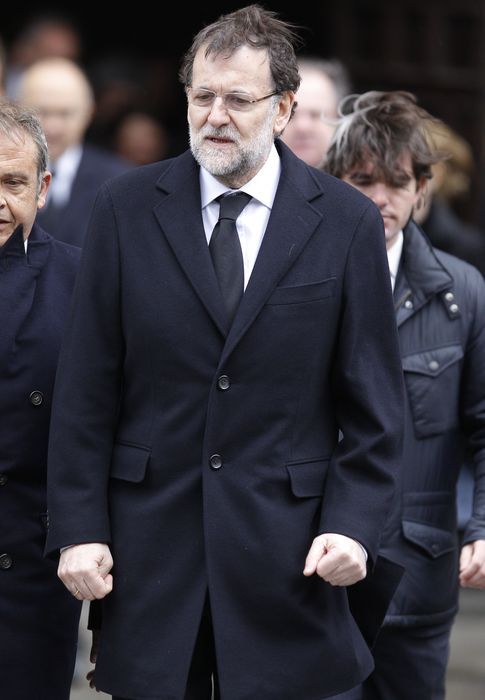 Foto: Mariano Rajoy el pasado martes en el funeral de Adolfo Suárez. (I.C.)