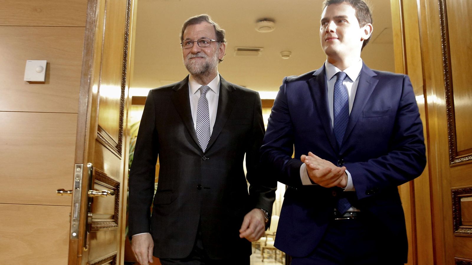 Foto: Mariano Rajoy y Albert Rivera, durante su última reunión juntos, el pasado 11 de febrero en el Congreso. (EFE)