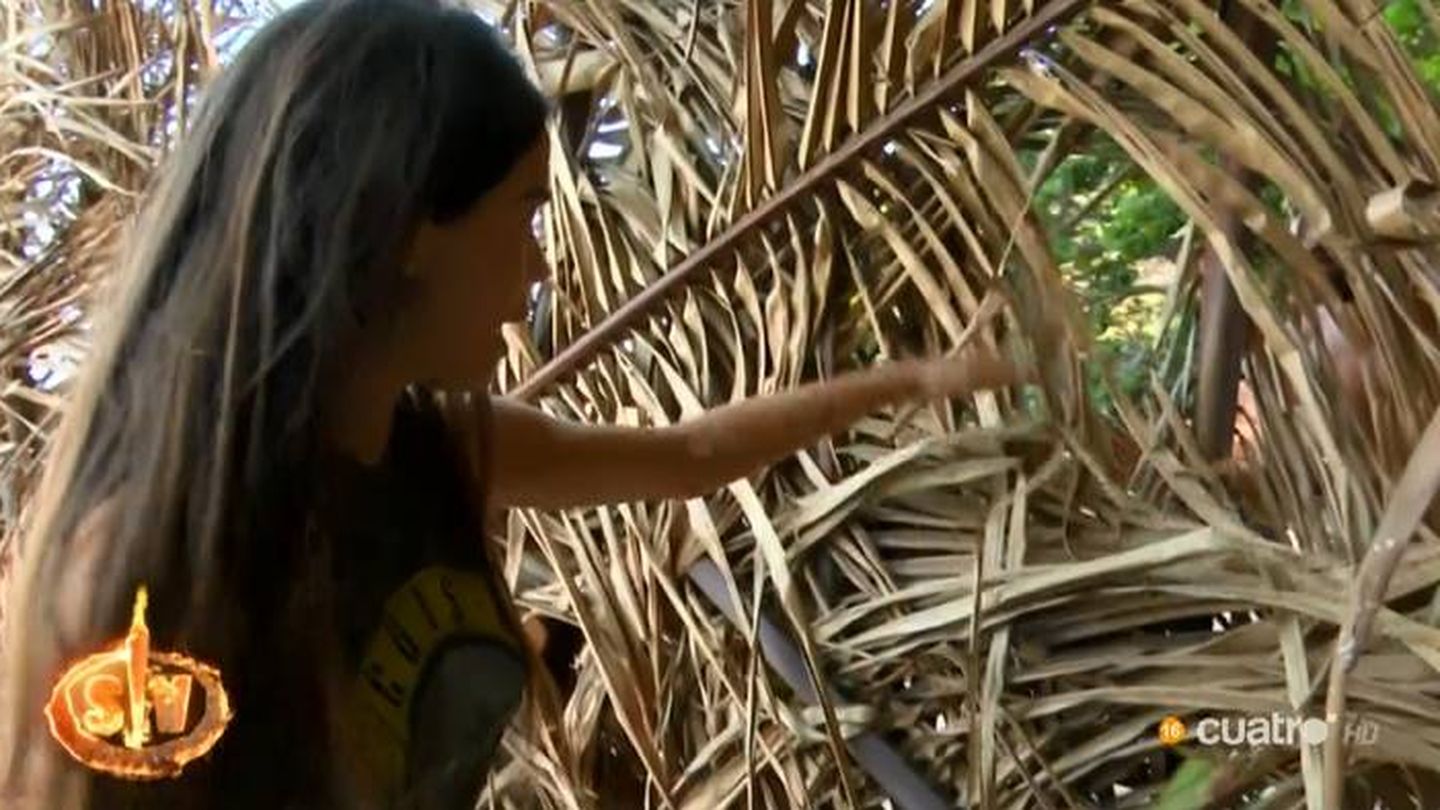 Violeta discutiendo en 'Supervivientes 2019'. (Telecinco)