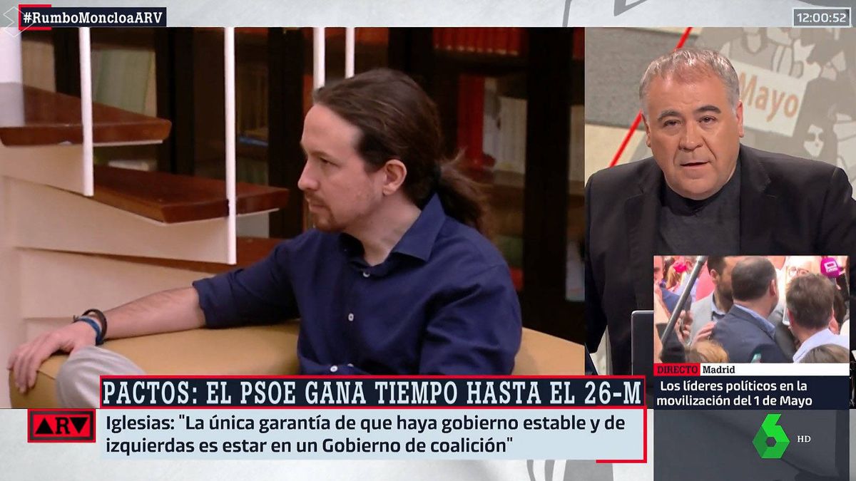 Pablo Iglesias manda a descansar a Antonio García Ferreras en el Día del Trabajador