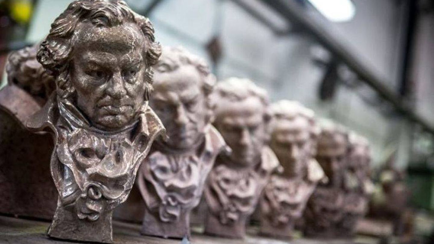 Una imagen de las estatuillas de los Premios Goya. (Academia de Cine)