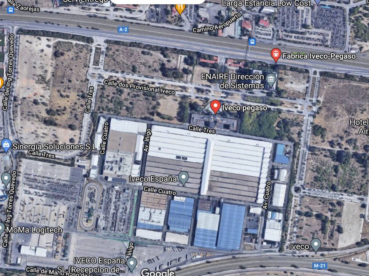 Foto: Vista aérea de los antiguos terrenos de la fábrica Iveco-Pegaso.