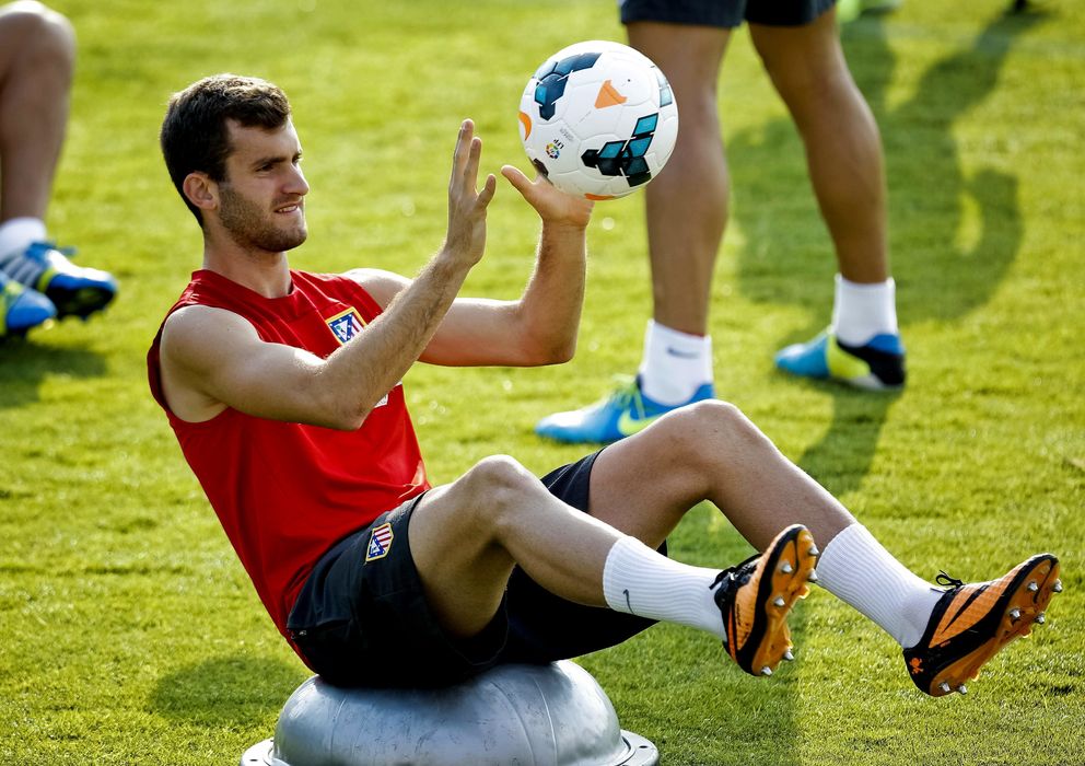 Foto: Baptistao en un entrenamiento con el Atlético de Madrid (Efe).