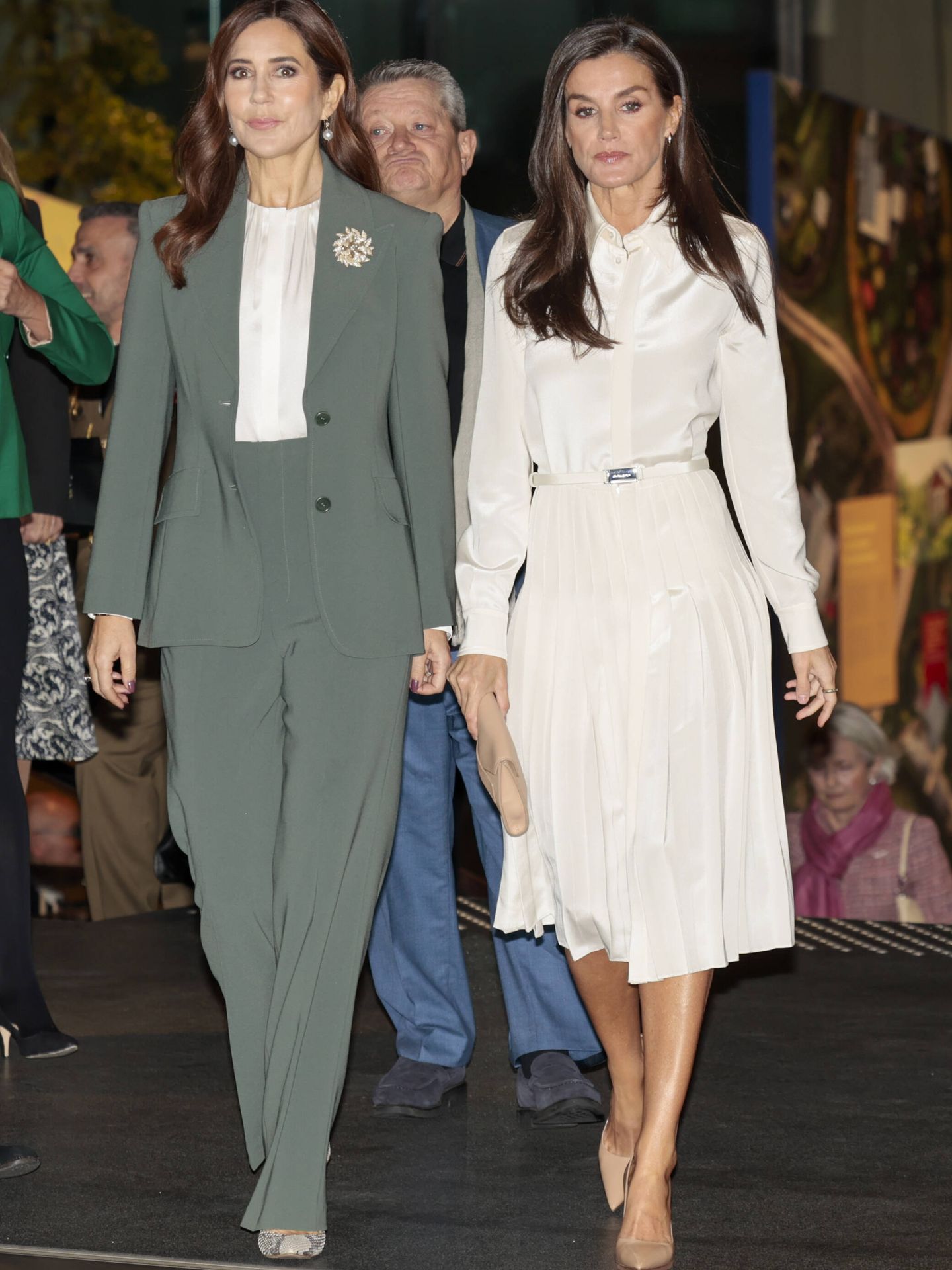 La reina Letizia y la princesa Mary de Dinamarca, en el tercer día del viaje de Estado. (Gtres/Jesús Briones)