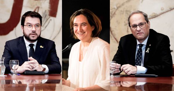 Foto: Pere Aragonès, Ada Colau y Quim Torra. (EFE)