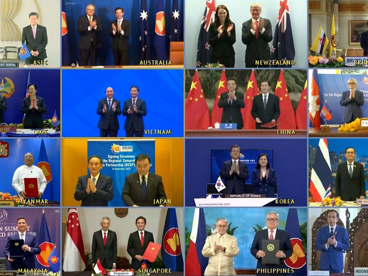 Foto: Foto de grupo con los líderes políticos de los 15 países firmantes. (EFE)