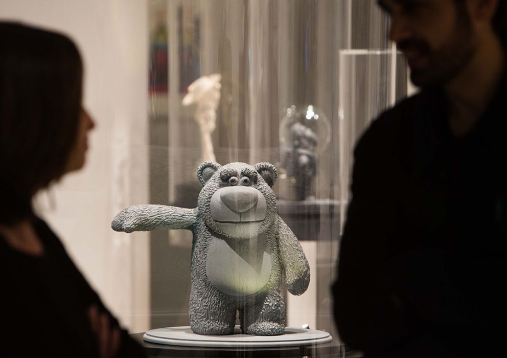 Foto: Montaje de le exposición sobre la compañía Pixar, en Caixaforum de Madrid. (EFE)
