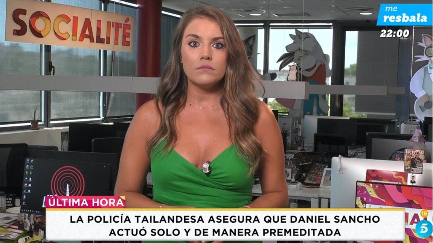 La periodista Giovanna González en 'Socialité'. (Mediaset)