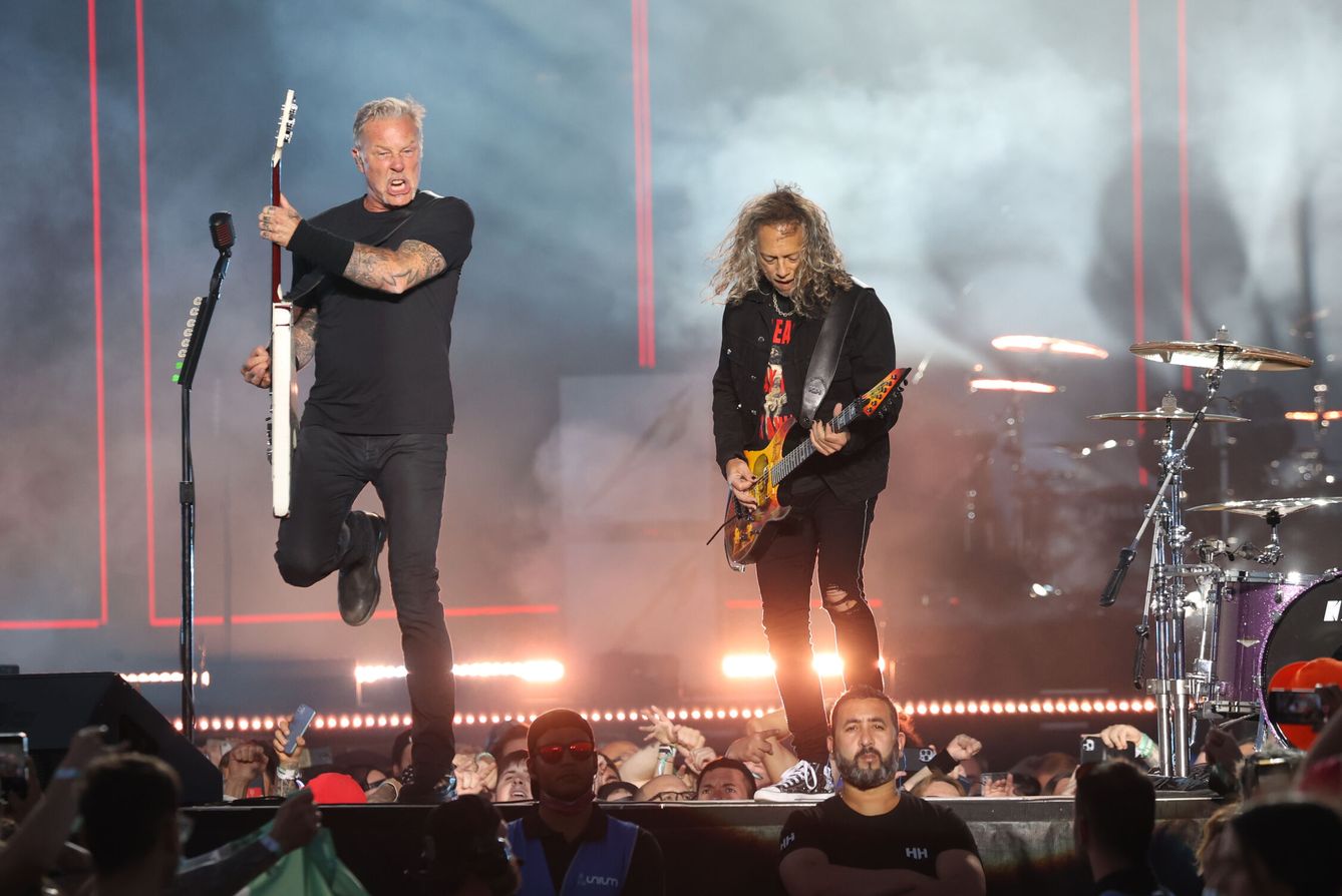 Los integrantes del grupo estadounidense Metallica, en el Mad Cool. (EFE/Kiko Huesca)