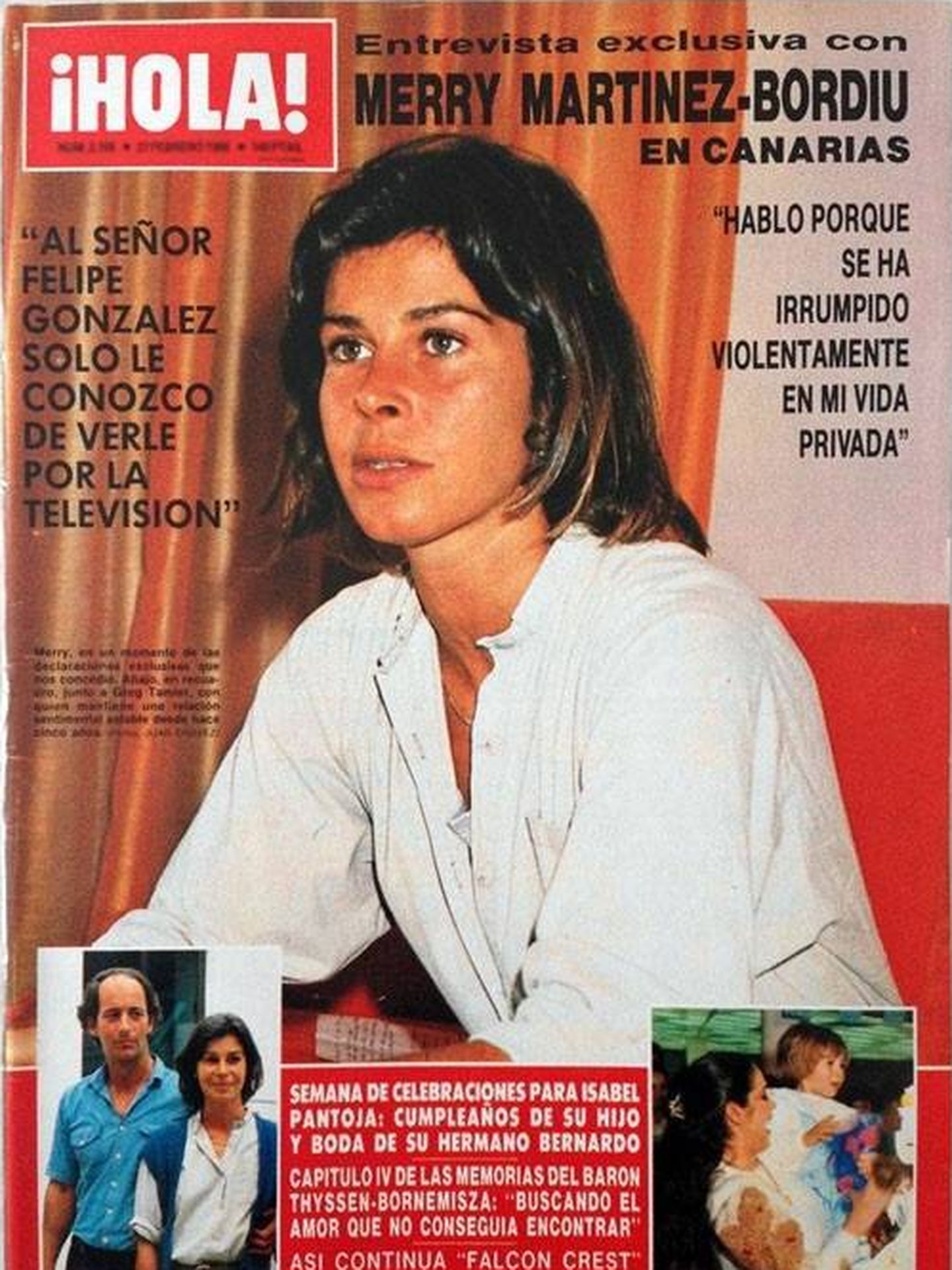 Merry Martínez-Bordiú, en una de las portadas de '¡Hola!' que protagonizó. 