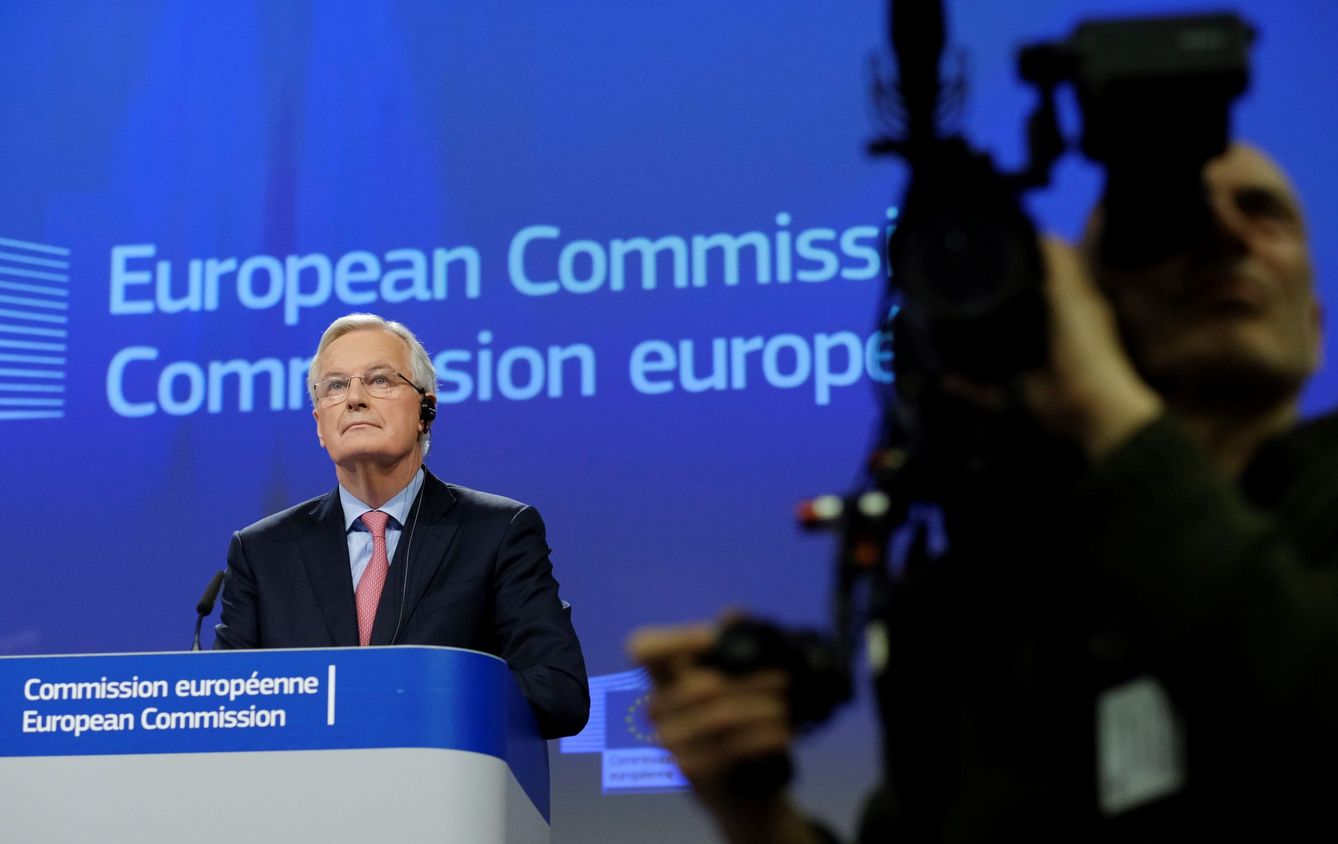 El negociador jefe de la Unión Europea para el Brexit, Michel Barnier, ofrece una rueda de prensa en Bruselas. (EFE)