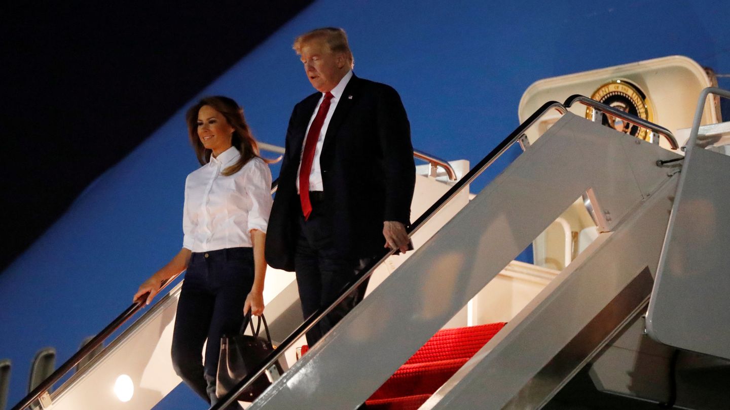 Los Trump, llegando a Washington. (Reuters)