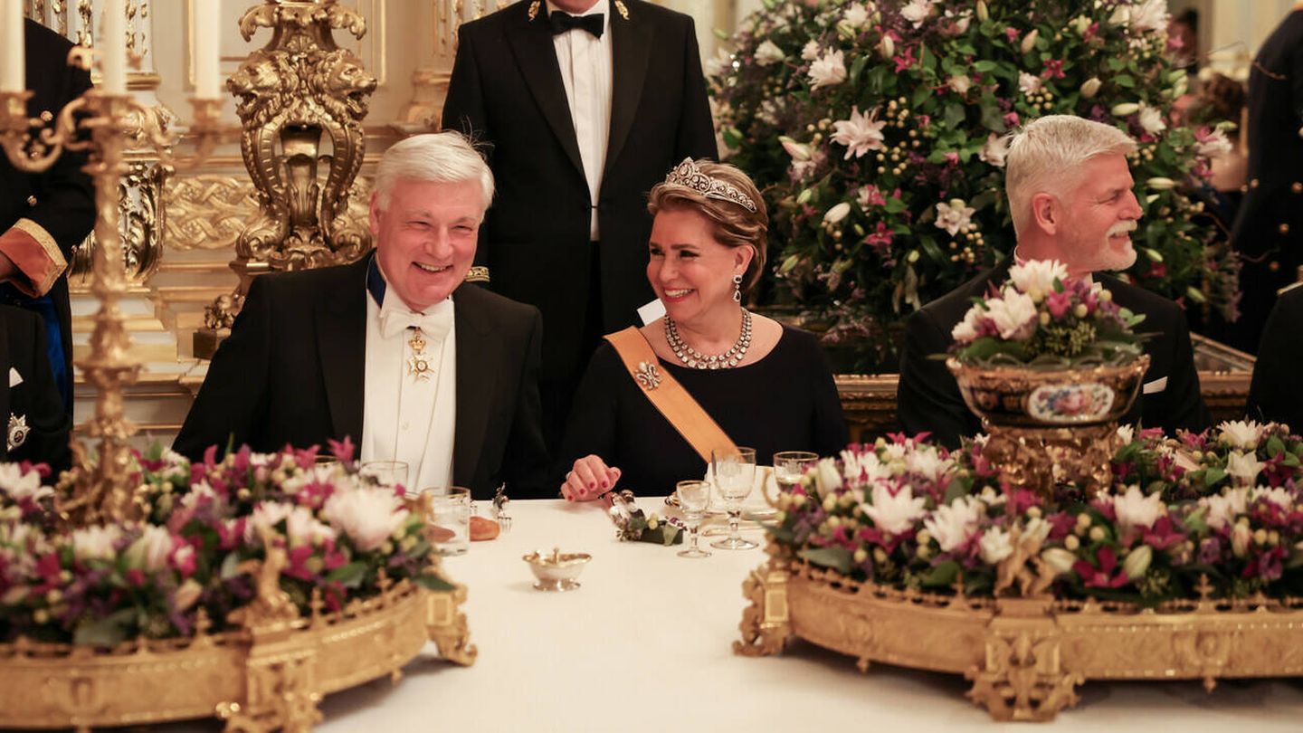 La gran duquesa María Teresa, durante la cena de gala. (Casa Ducal/Sophie Margue)