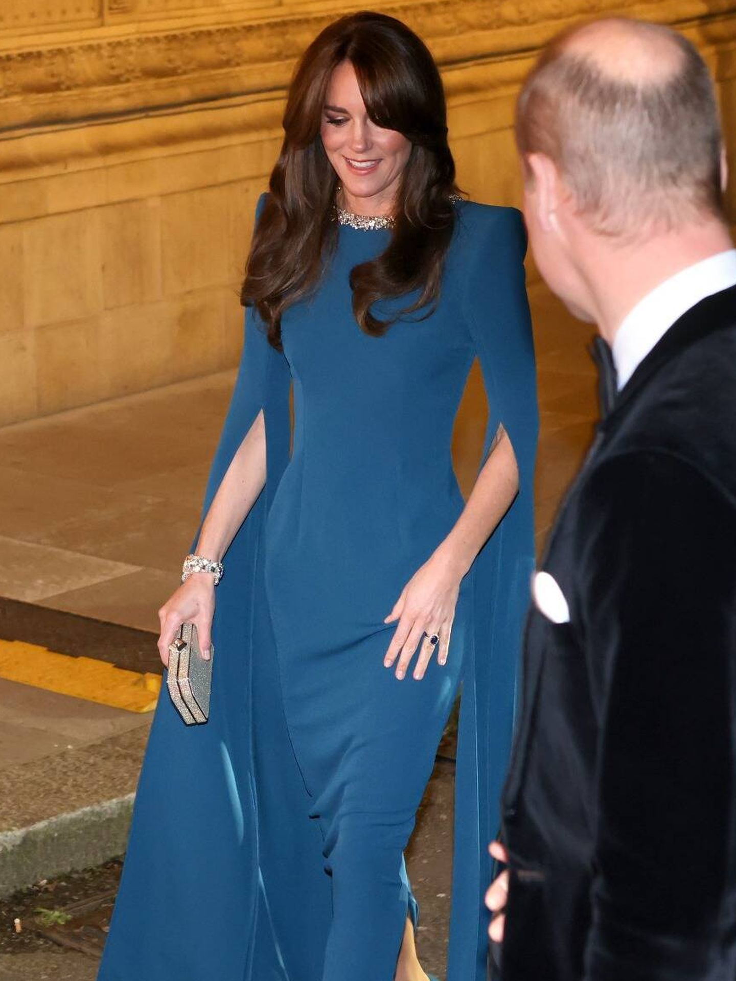 La princesa de Gales a su llegada a la Royal Variety. (Getty)