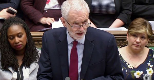 Foto: Captura de vídeo que muestra al líder del Partido Laborista del Reino Unido, Jeremy Corbyn, ientras interviene, este martes, en el Parlamento británico en Londres. (EFE)
