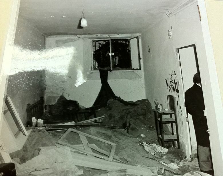Foto del sumario de cómo quedó el sótano de claudio coello 104 tras la explosión de la bomba.