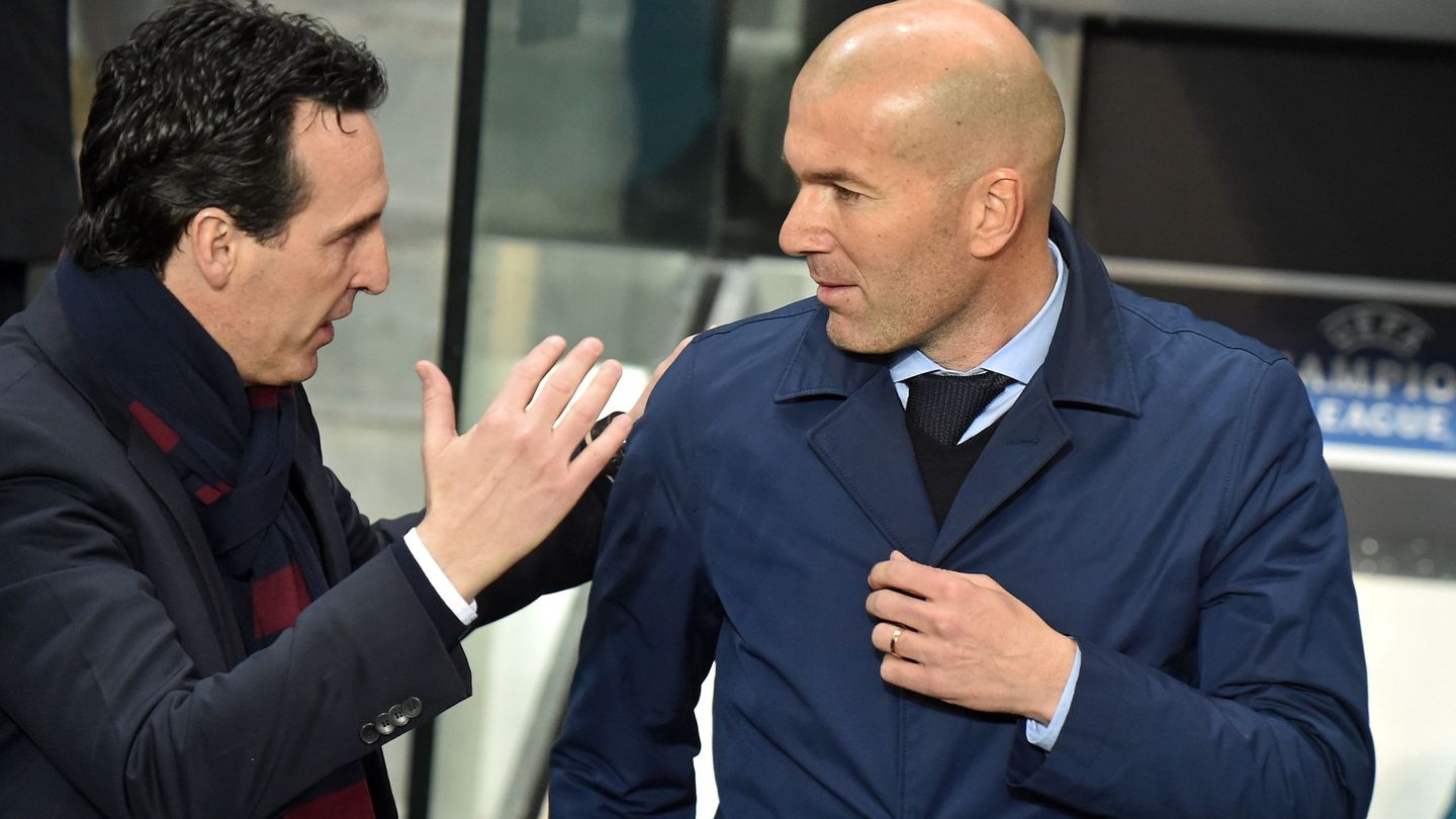 Emery y Zidane. (EFE) 