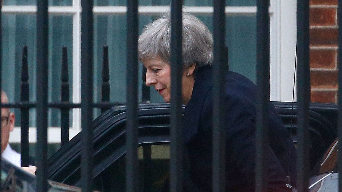 La primera ministra británica, Theresa May, este lunes. (Reuters)