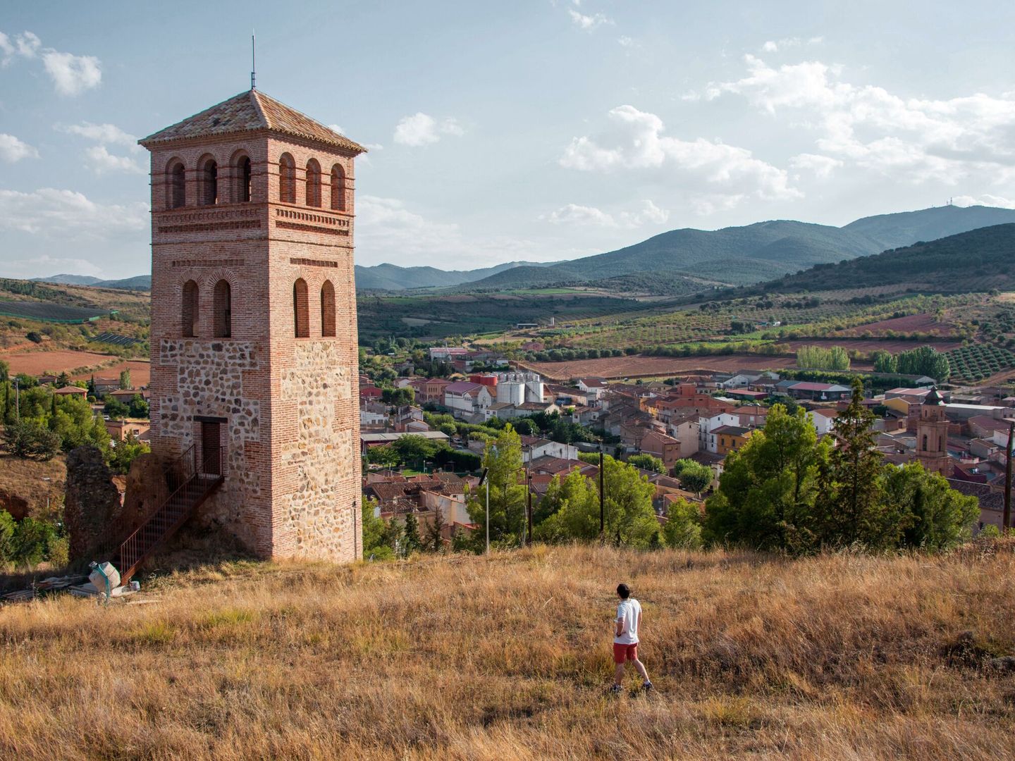 El torreón de la Lisalta es lo único que queda del castillo de Cosuenda (Zaragoza). (EFE) 