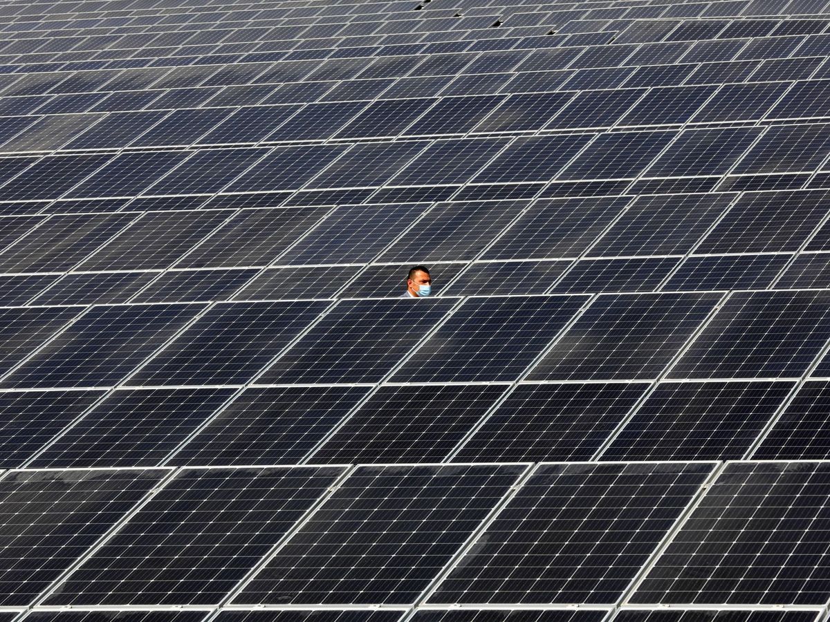 Foto: Planta solar. (EFE/Alla Badarneh)