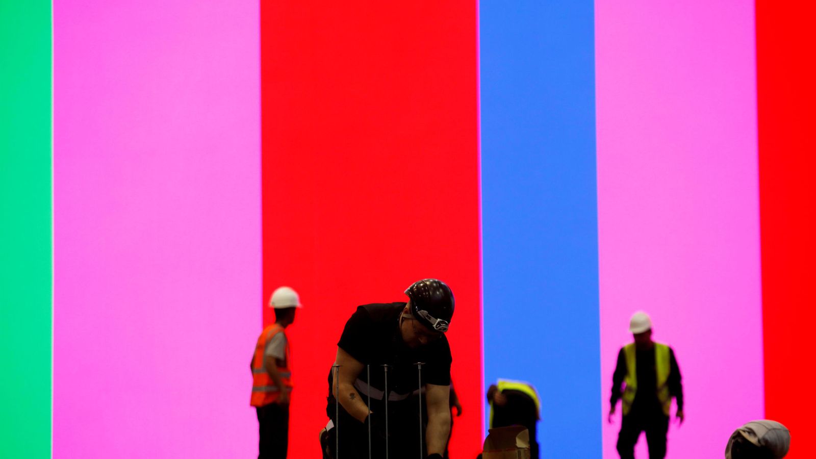 Foto: Poniendo todo a punto para Eurovisión en Tel Aviv. (Reuters)