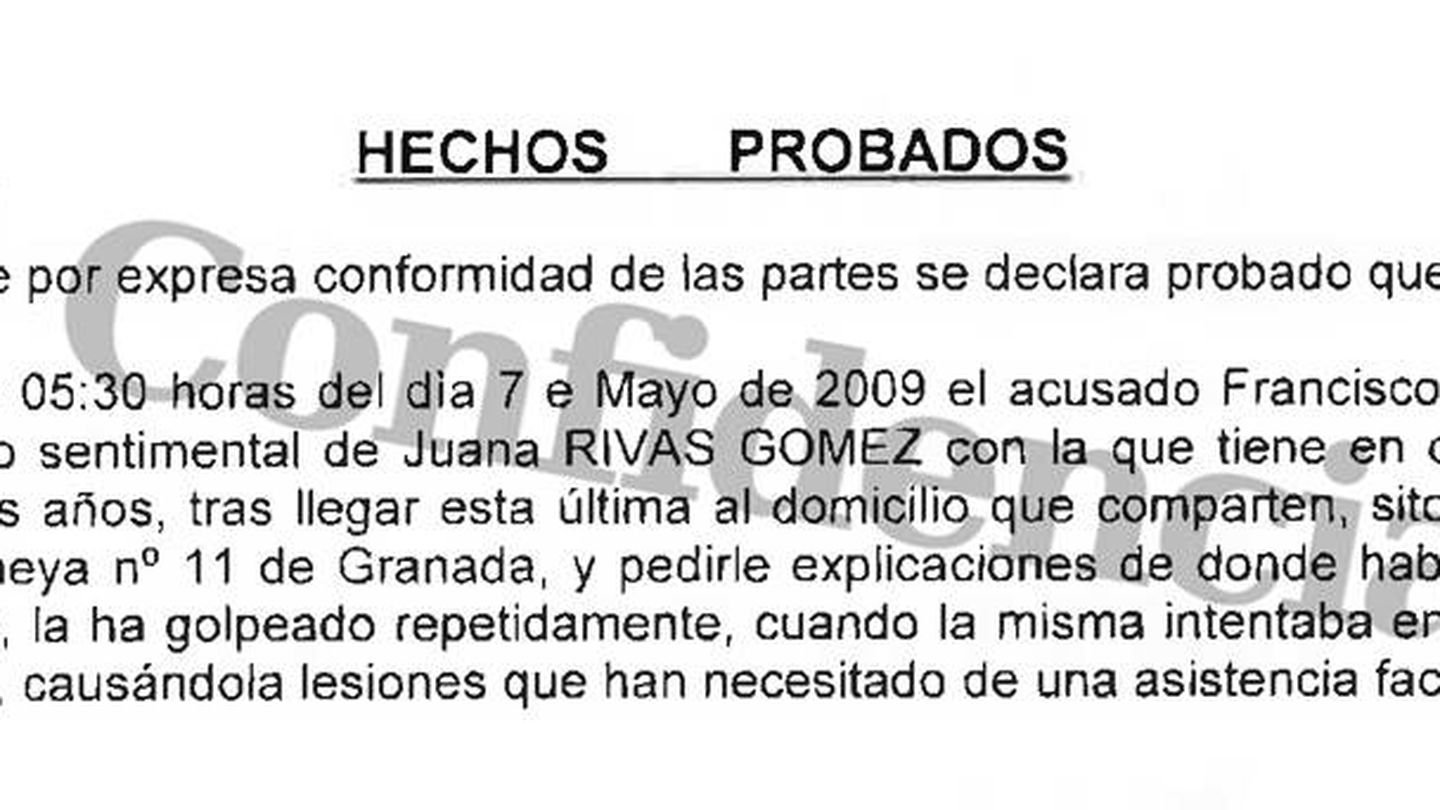 Fragmento de la sentencia de 2009 contra Arcuri.