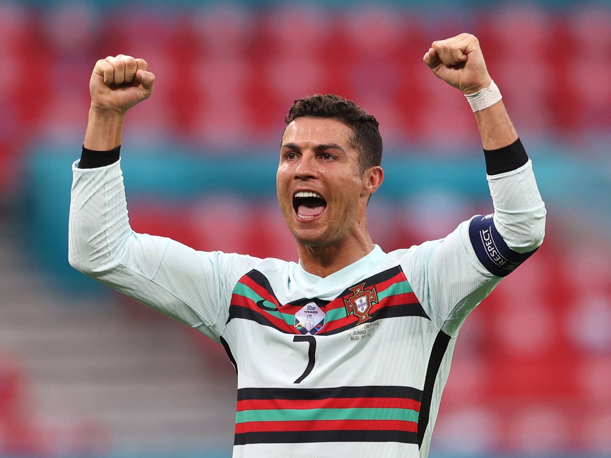 Foto: Cristiano Ronaldo celebra un gol en la Eurocopa. (Getty)