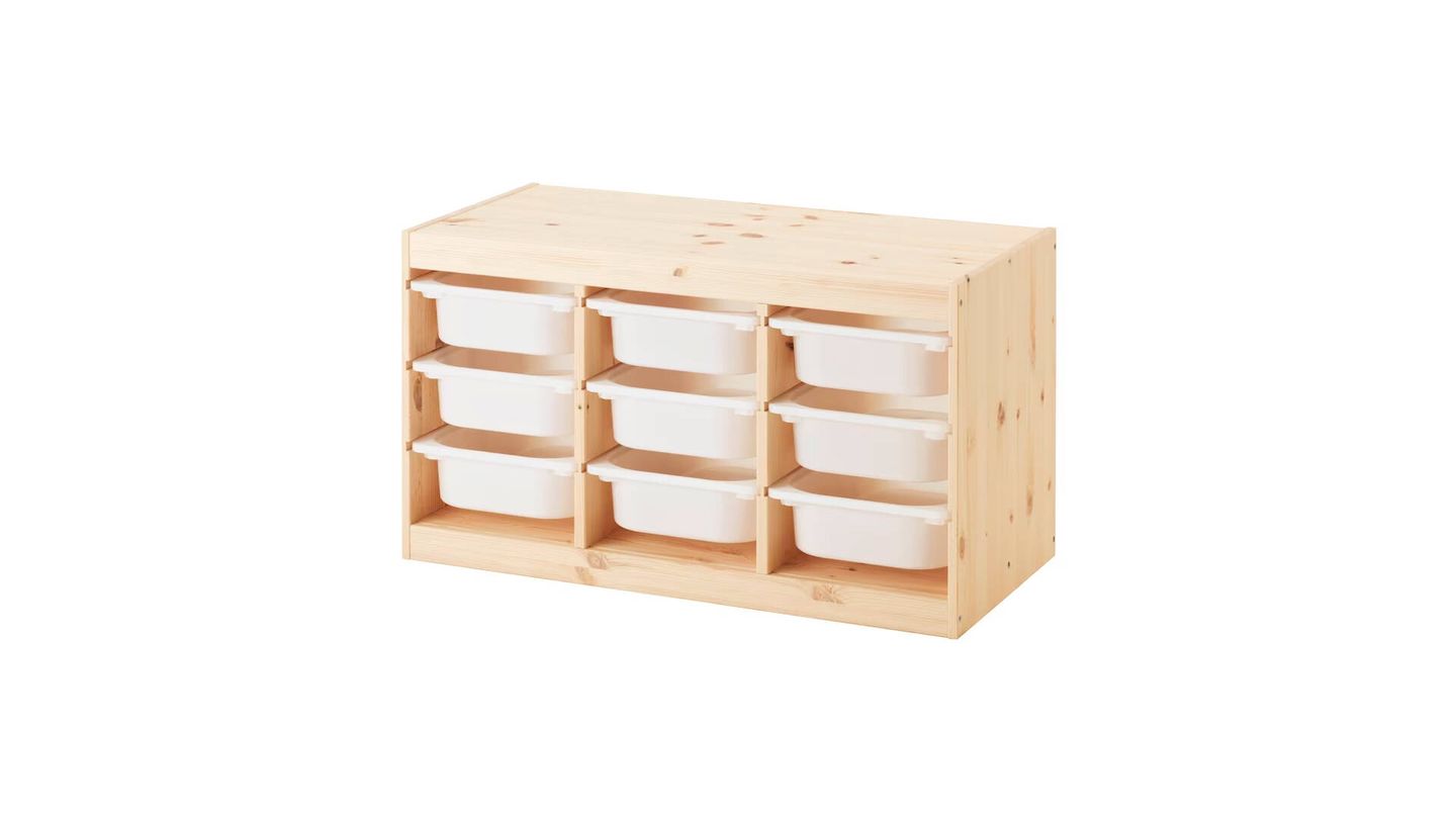 Combinación de madera y 9 cajas