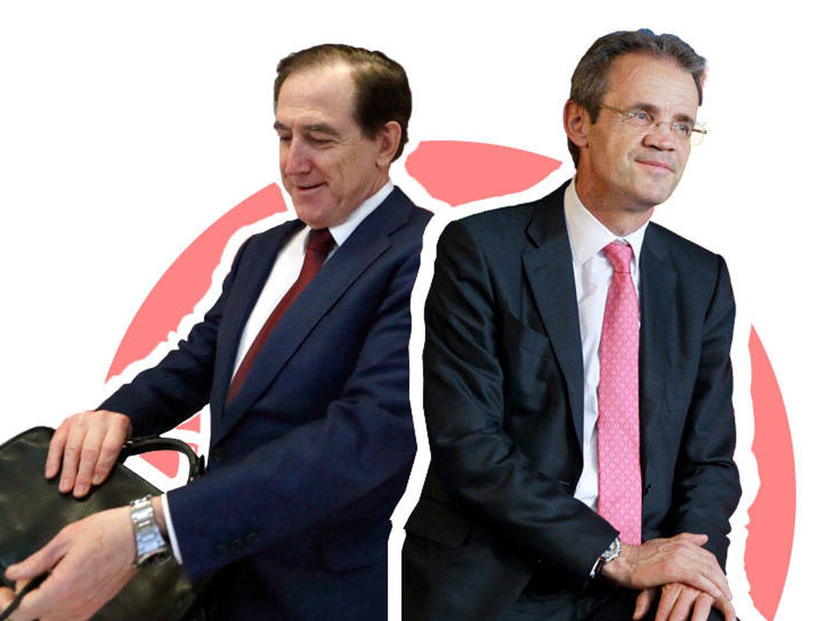 Foto: El presidente de Mapfre, Antonio Huertas (i), y el de Caixabank, Jordi Gual. (EC)
