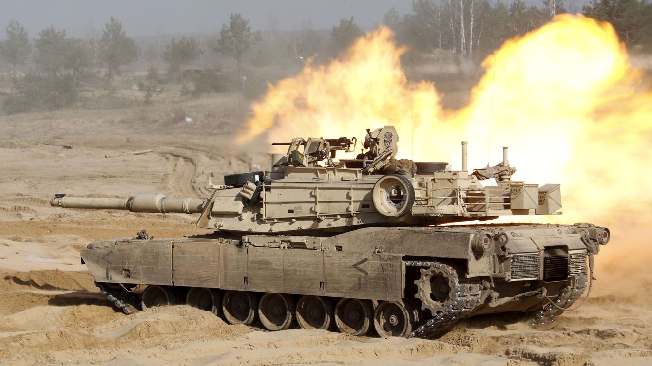 Foto: Imagen de arhivo del M1A1 Abrams, como el que enviará EEUU a Ucrania (EFE/Valda Kalnina)
