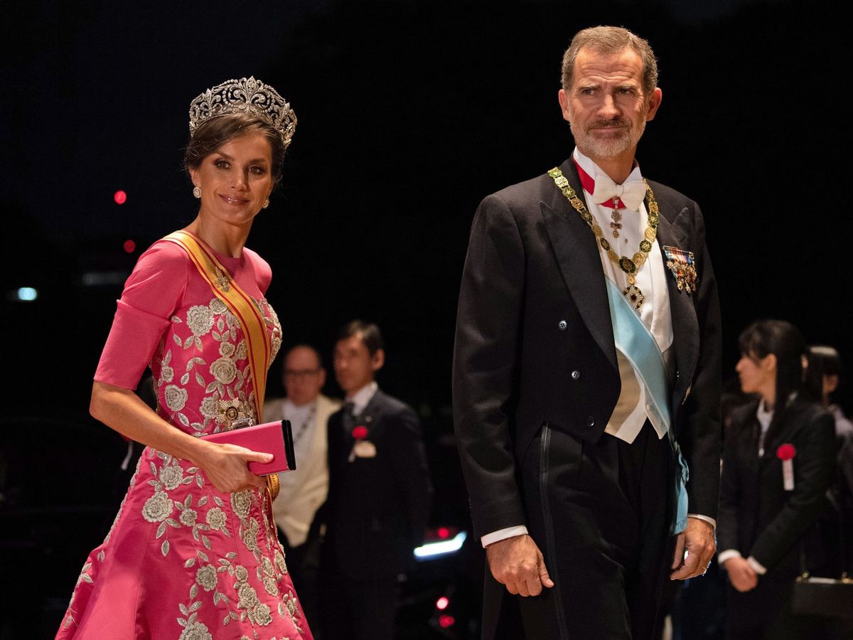Foto: La reina Letizia, en la coronación de Naruhito de Japón. (EFE)