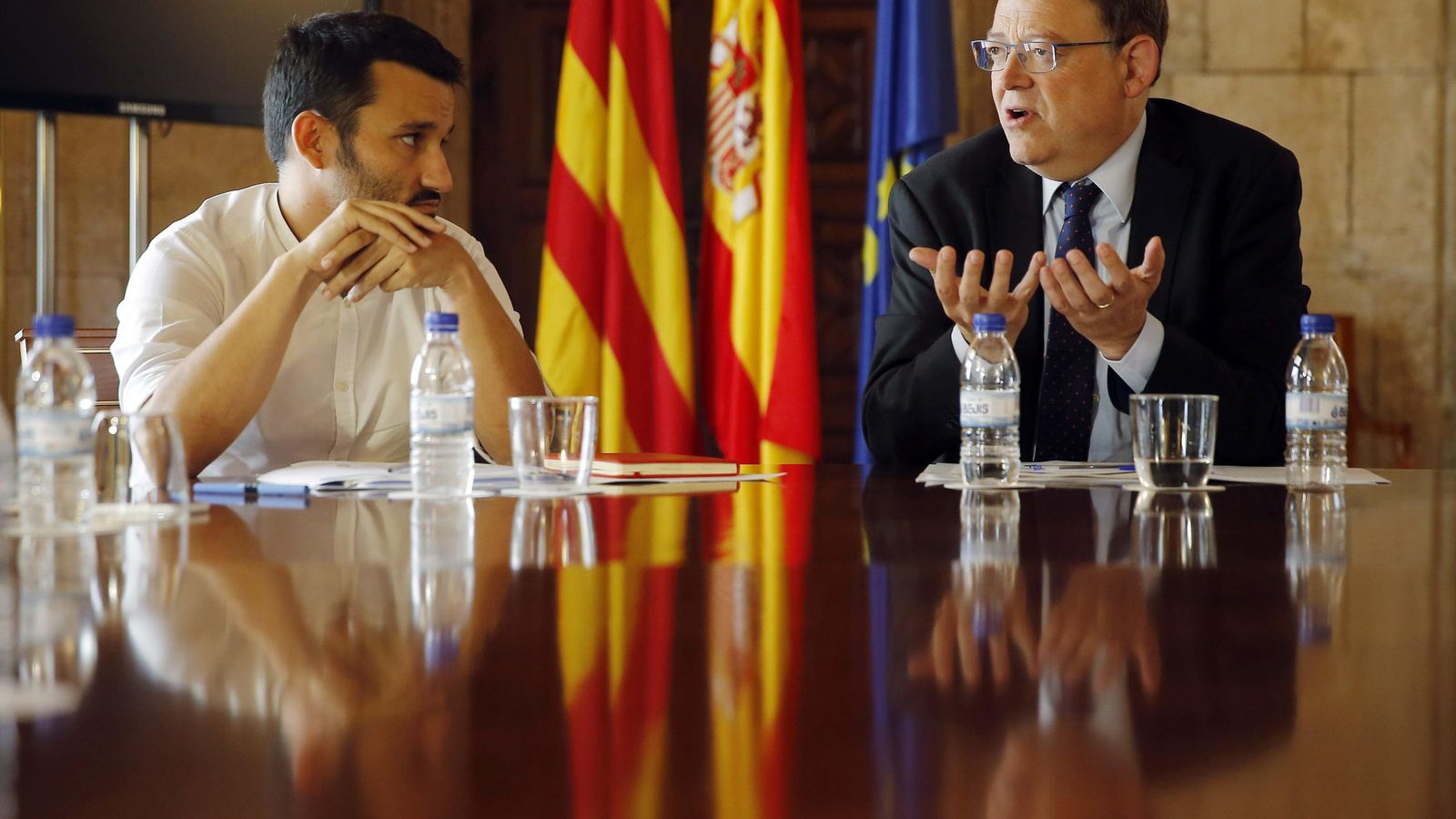 Foto: El conseller de Educación, Vicent Marzà, con el presidente valenciano, Ximo Puig. (EFE)