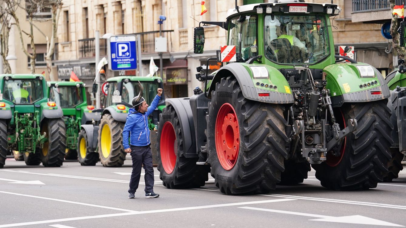Foto: Protestas de los agricultores. (Europa Press/Manuel Laya)