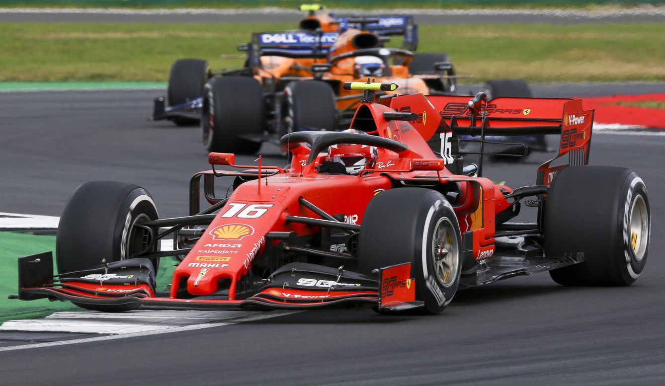 Charles Leclerc durante el Gran Premio de Gran Bretaña. (EFE)