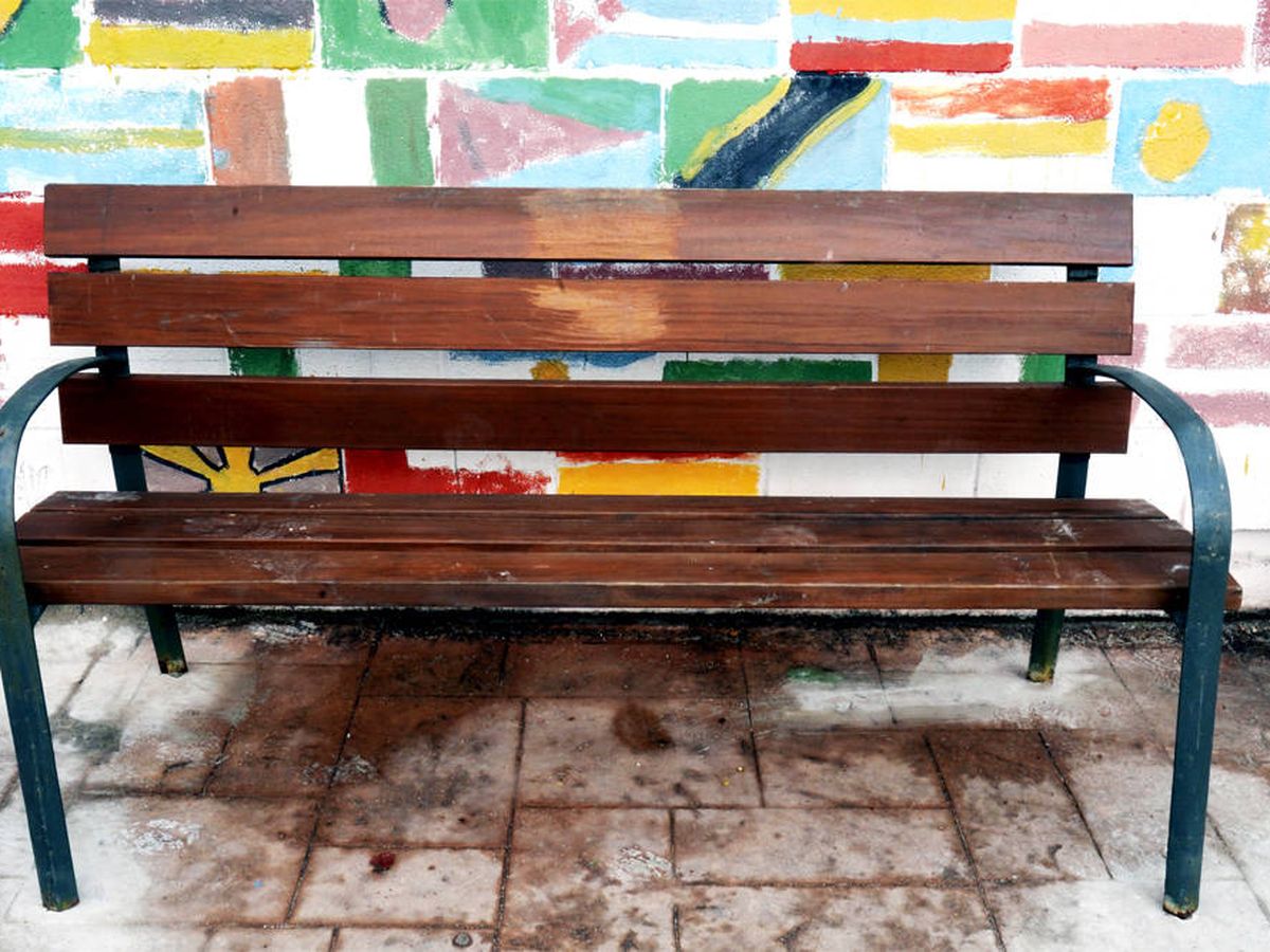 Foto: Los alumnos podrán pintar el banco de la amistad con los colores que más les gusten (Foto: Twitter)