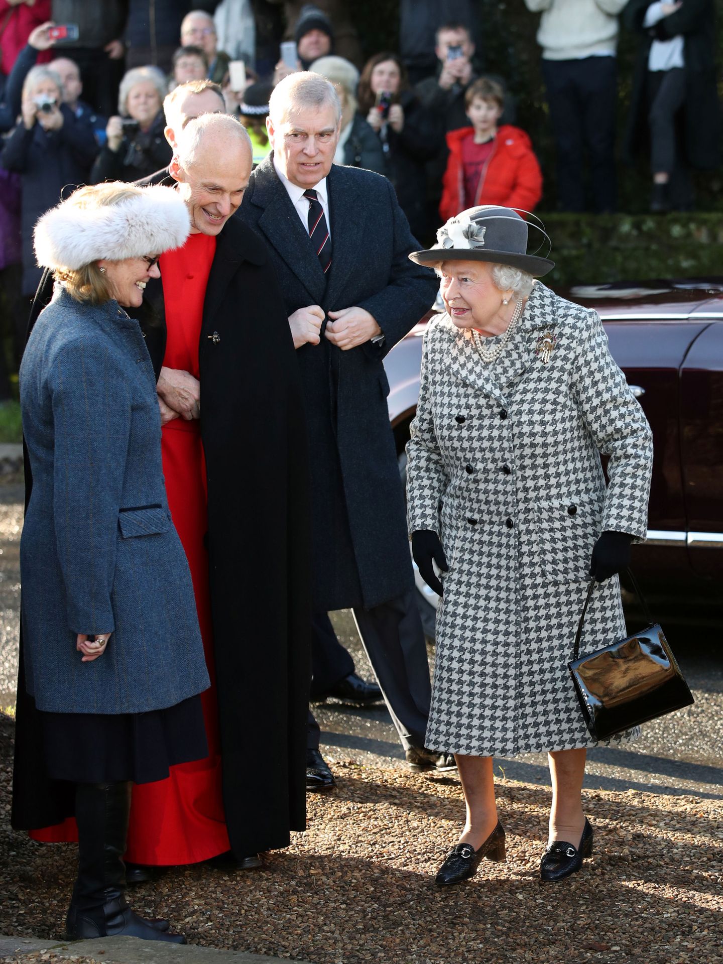 La reina Isabel y el príncipe Andrés, en enero de 2020. (Reuters/Chris Radburn)