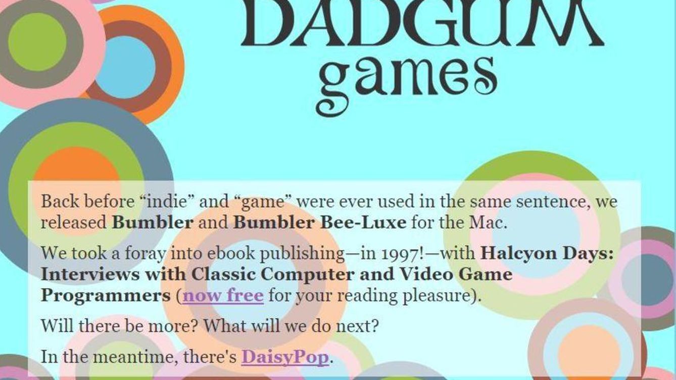 Portada del blog Dadgum Games