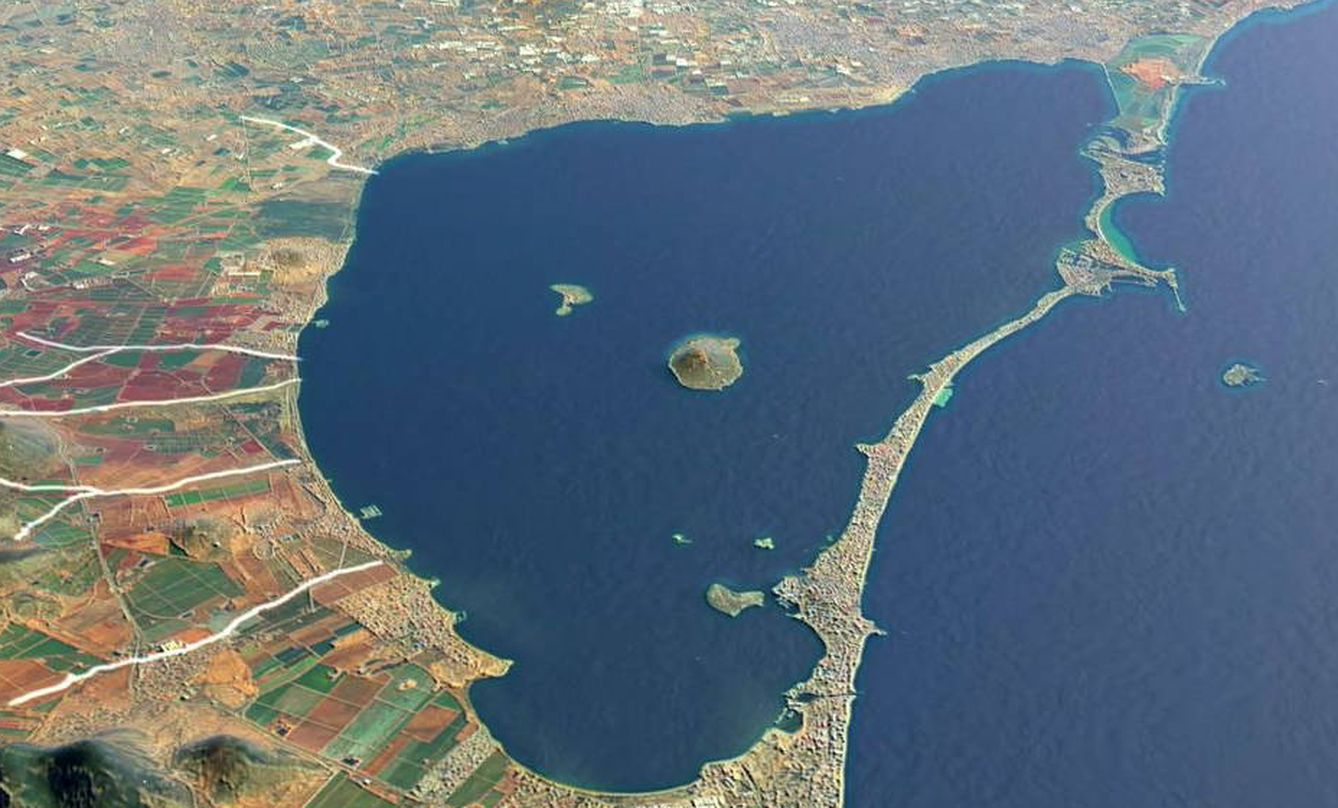 Vista aérea del Mar Menor. Foto: Ayuntamiento de Cartagena