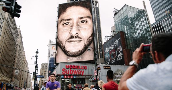 Foto: El nuevo anuncio de Nike en Nueva York. (EFE)