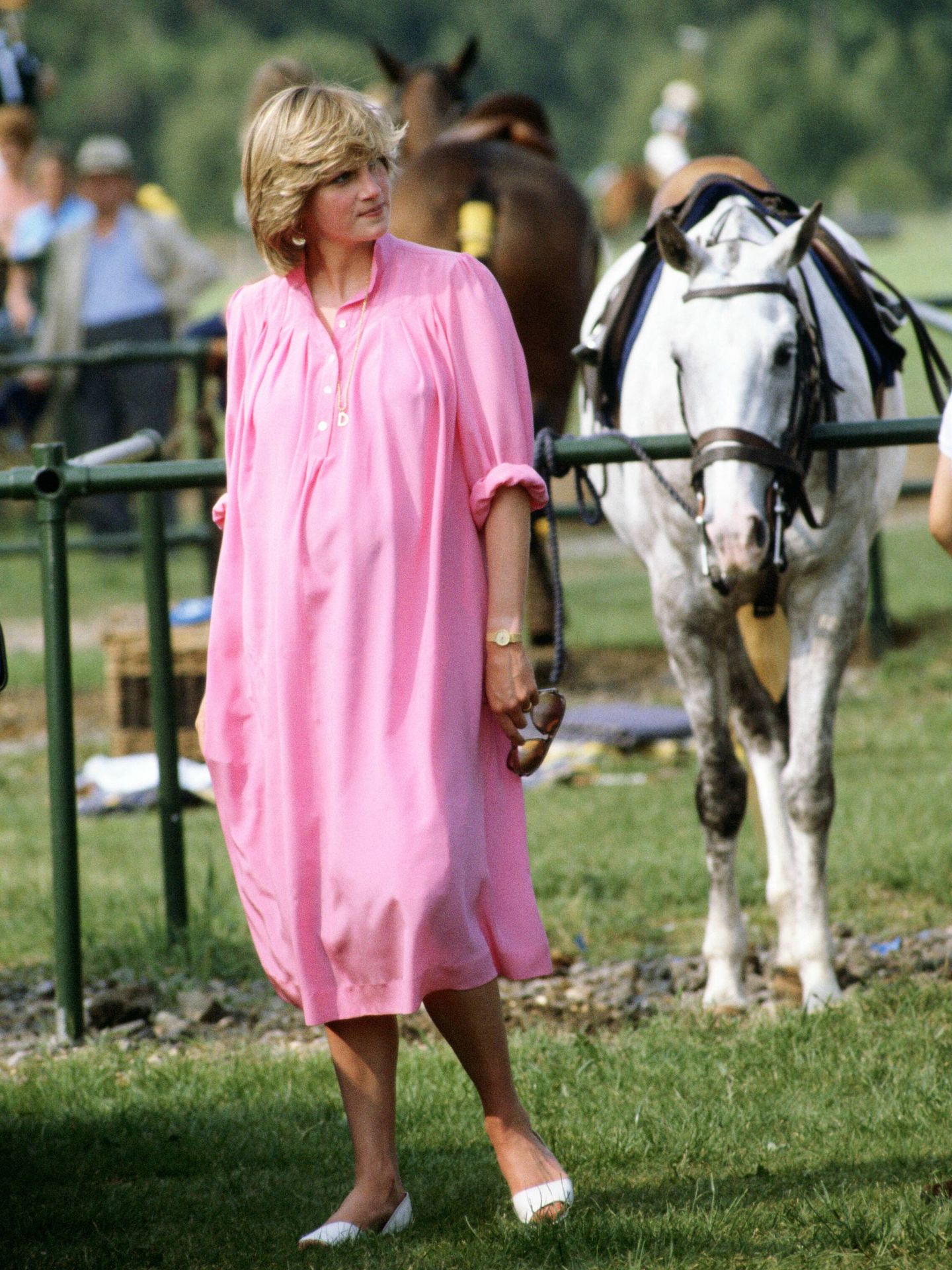 Diana de Gales, embarazada del príncipe Guillermo en 1982. (Getty)