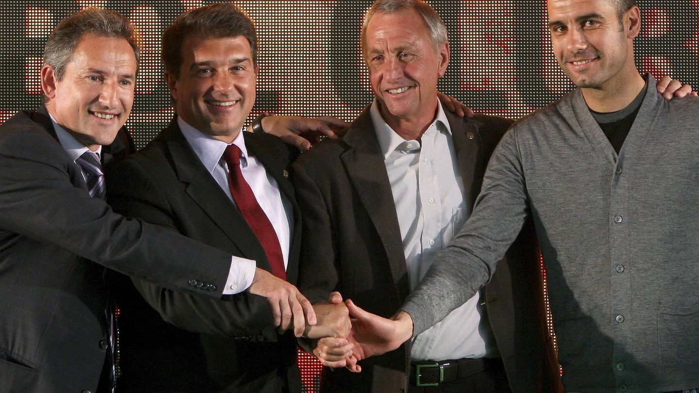 Johan Cruyff, el día en que fue nombrado presidente de honor del FC Barcelona (Efe)