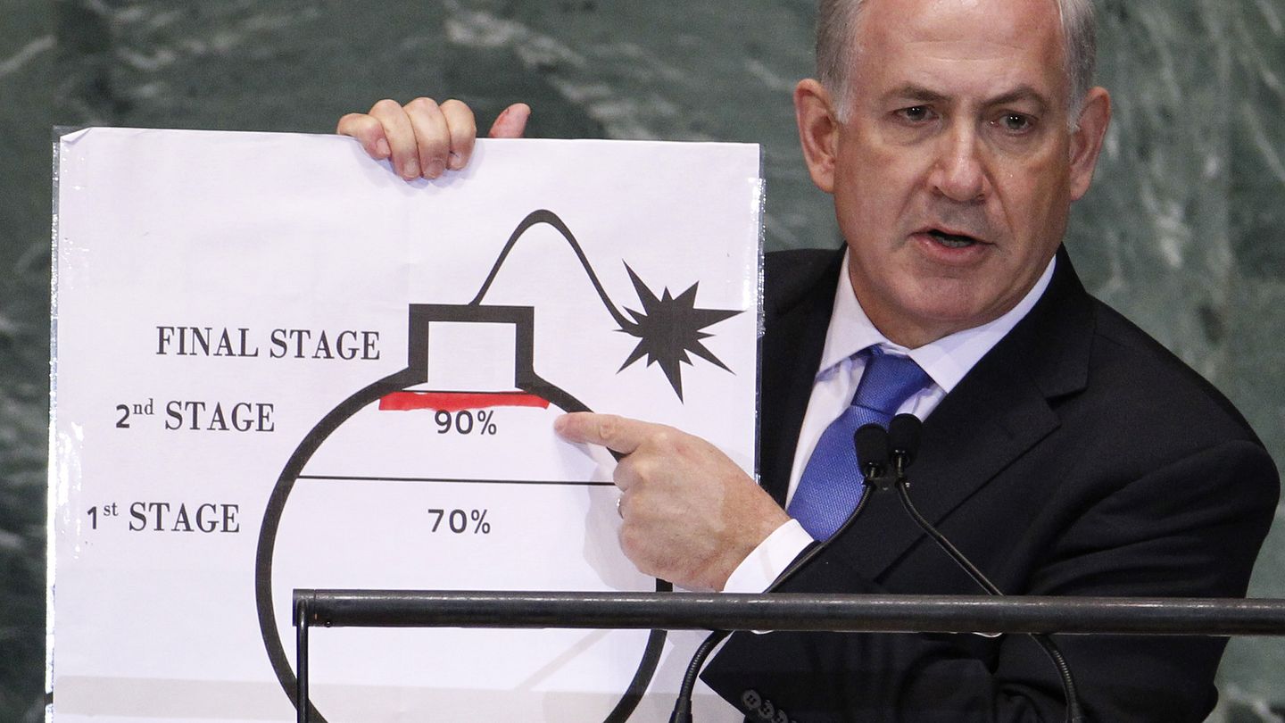 Netanyahu, en la Asamblea General de la ONU en septiembre de 2012 (Reuters)