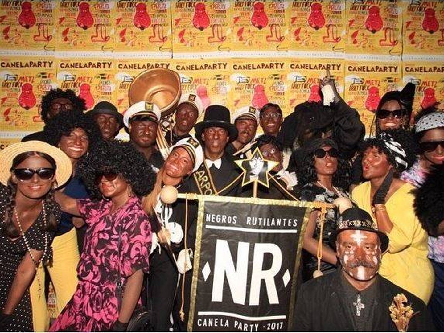 Foto de participantes de la fiesta de disfraces en el Canela Party que ya ha sido retirada de Instagram (afrofeminas)