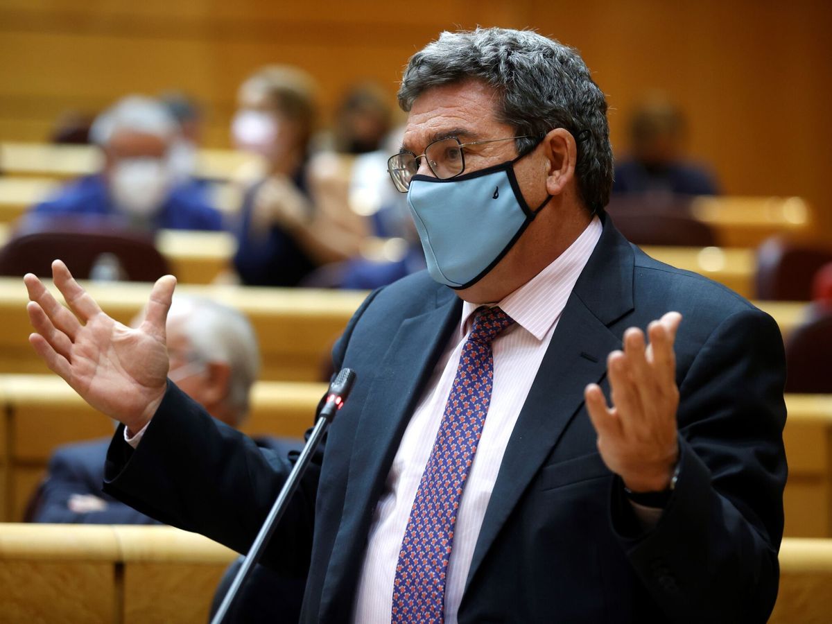 Foto: El ministro Escrivá, en el Senado. (EFE)