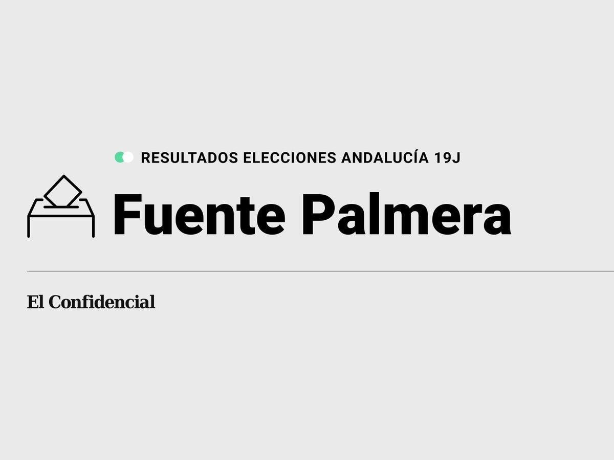 Foto: Resultados en Fuente Palmera, Córdoba, de las elecciones de Andalucía 2022 este 19-J (C.C./Diseño EC)