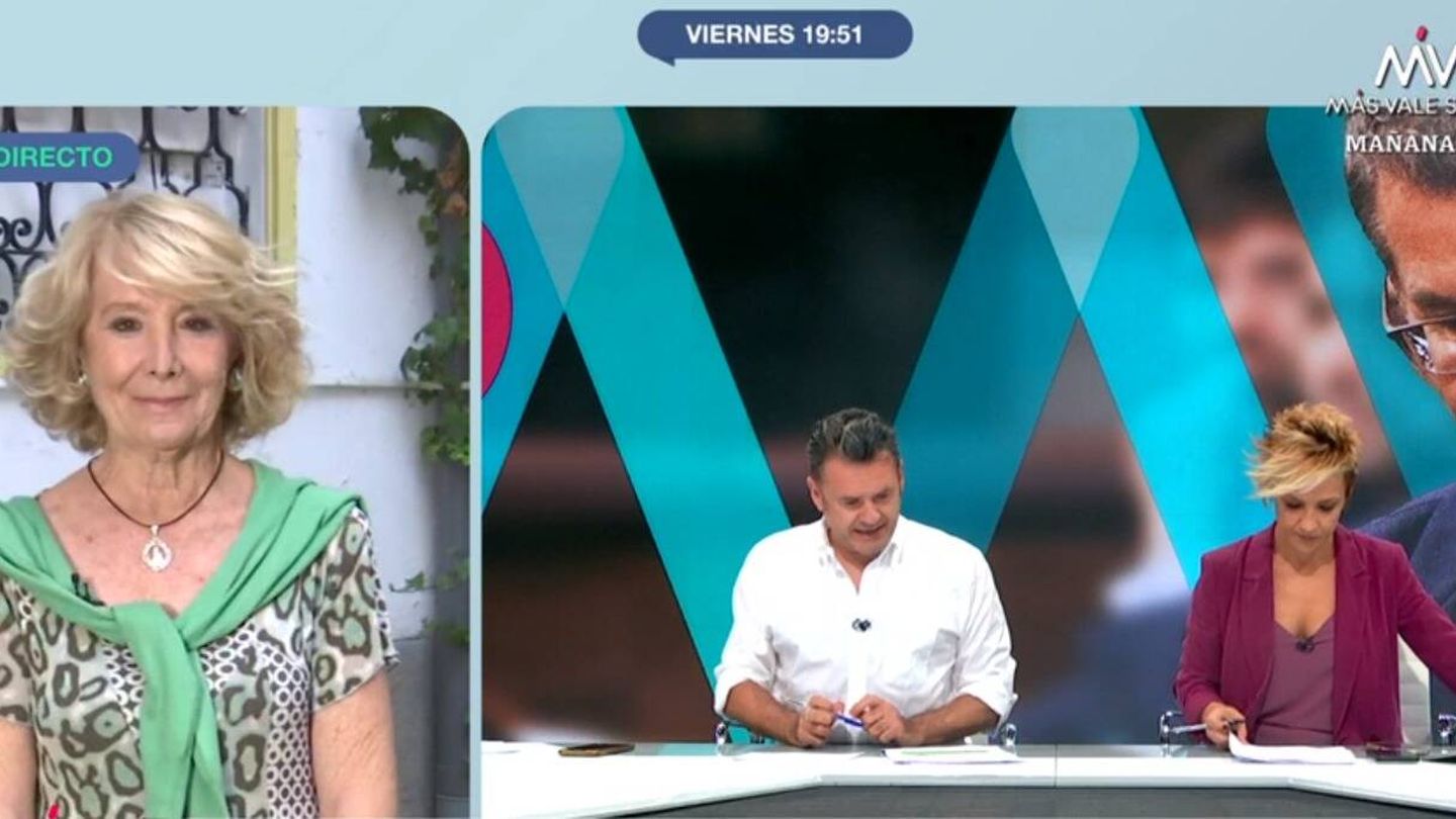 Esperanza Aguirre, Iñaki López y Cristina Pardo. (Atresmedia Televisión)